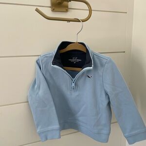 Vineyard Vines Kids Sky Blue Quarter-Zip Sweatshirt
